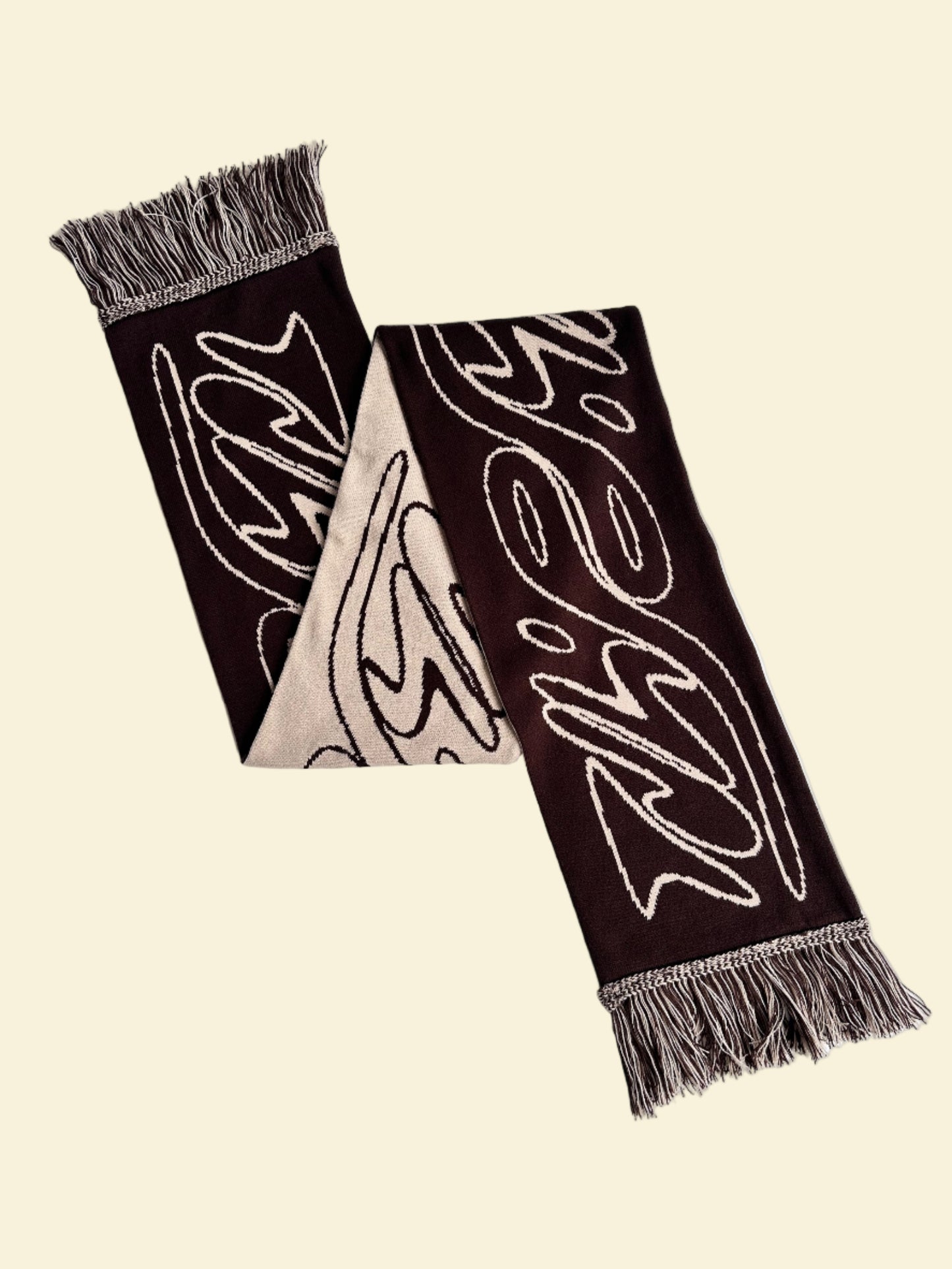 Trace Jacquard Knitted Scarf