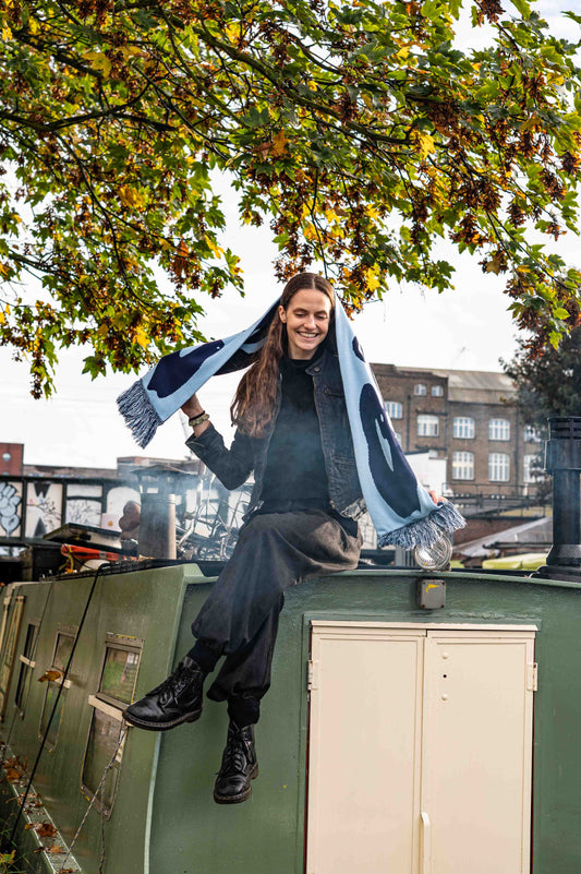 Flow Jacquard Knitted Scarf