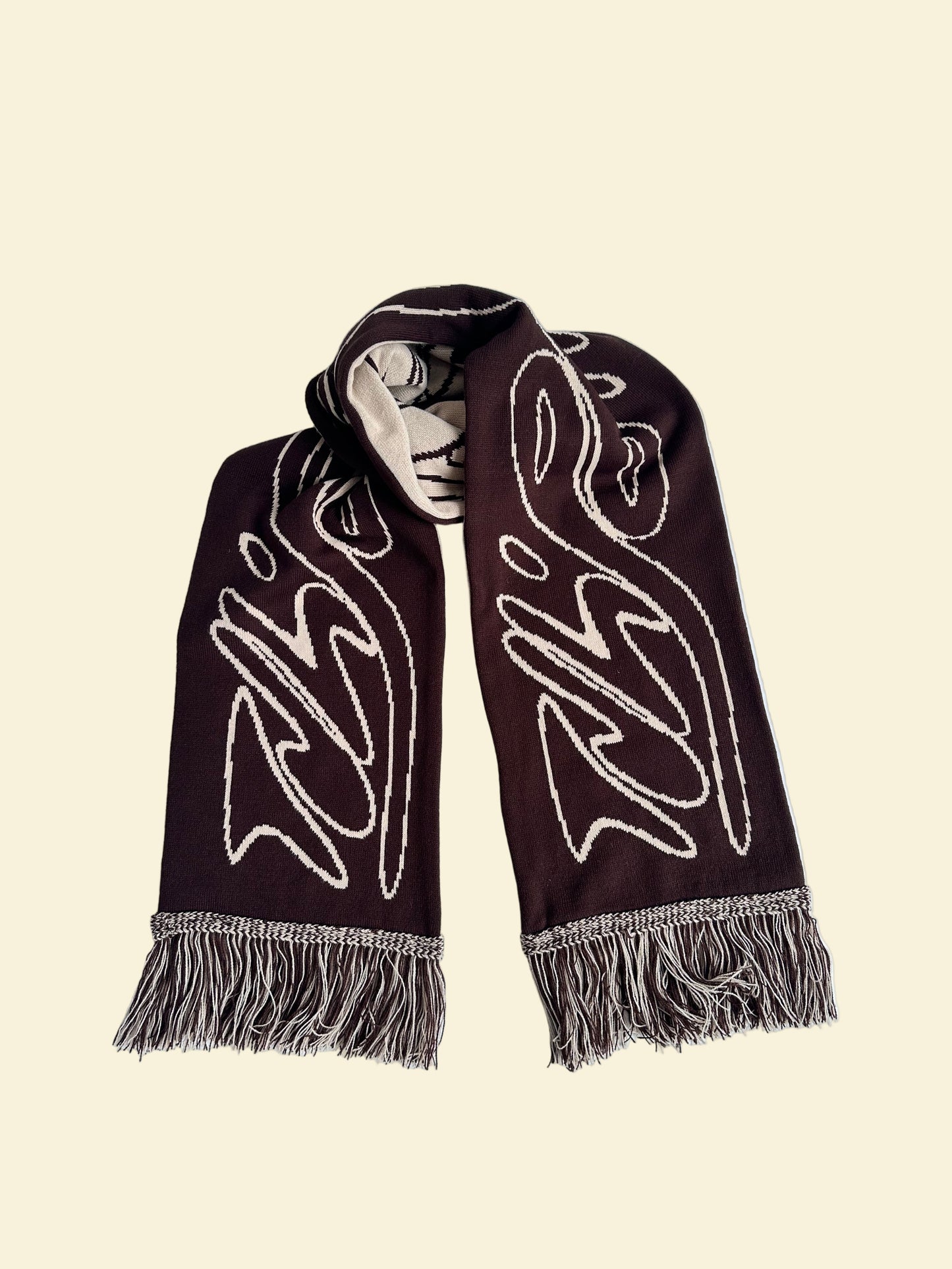 Trace Jacquard Knitted Scarf