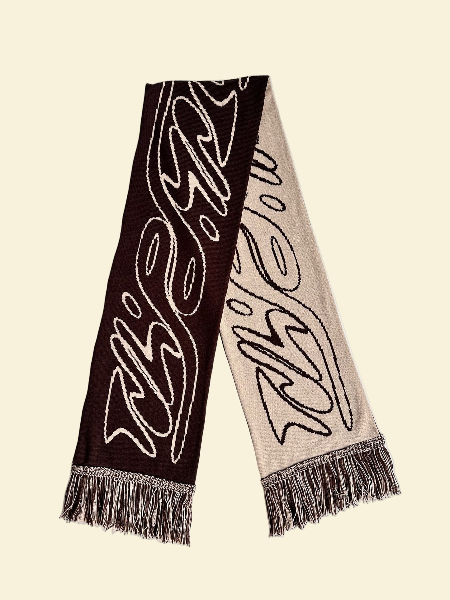 Trace Jacquard Knitted Scarf