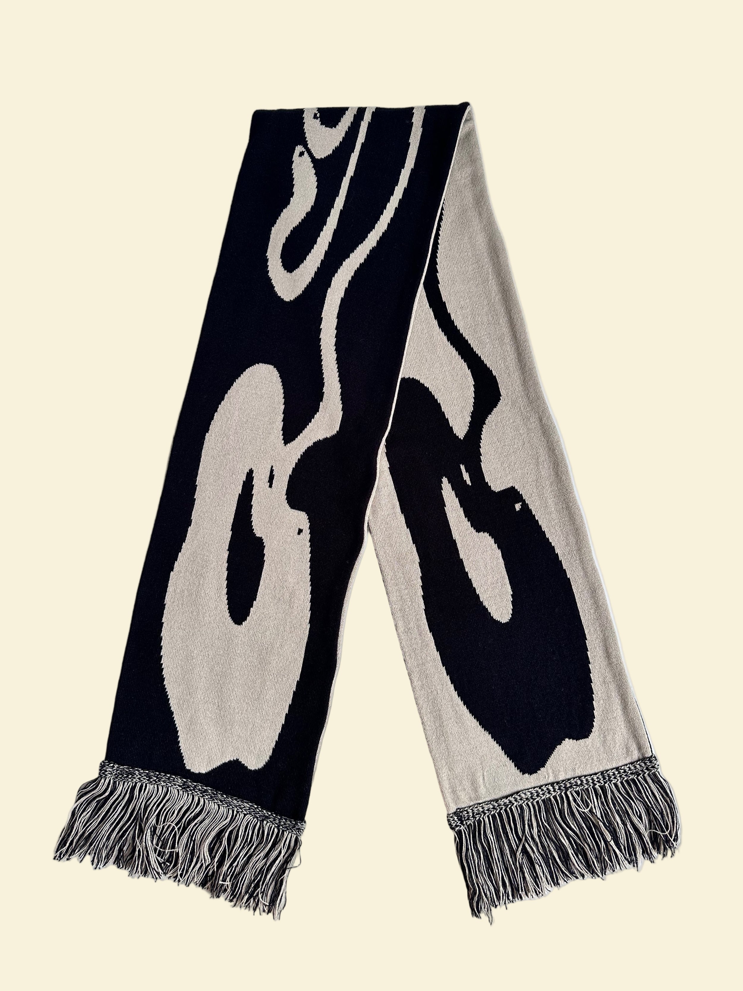 Flow Jacquard Knitted Scarf | Tulip