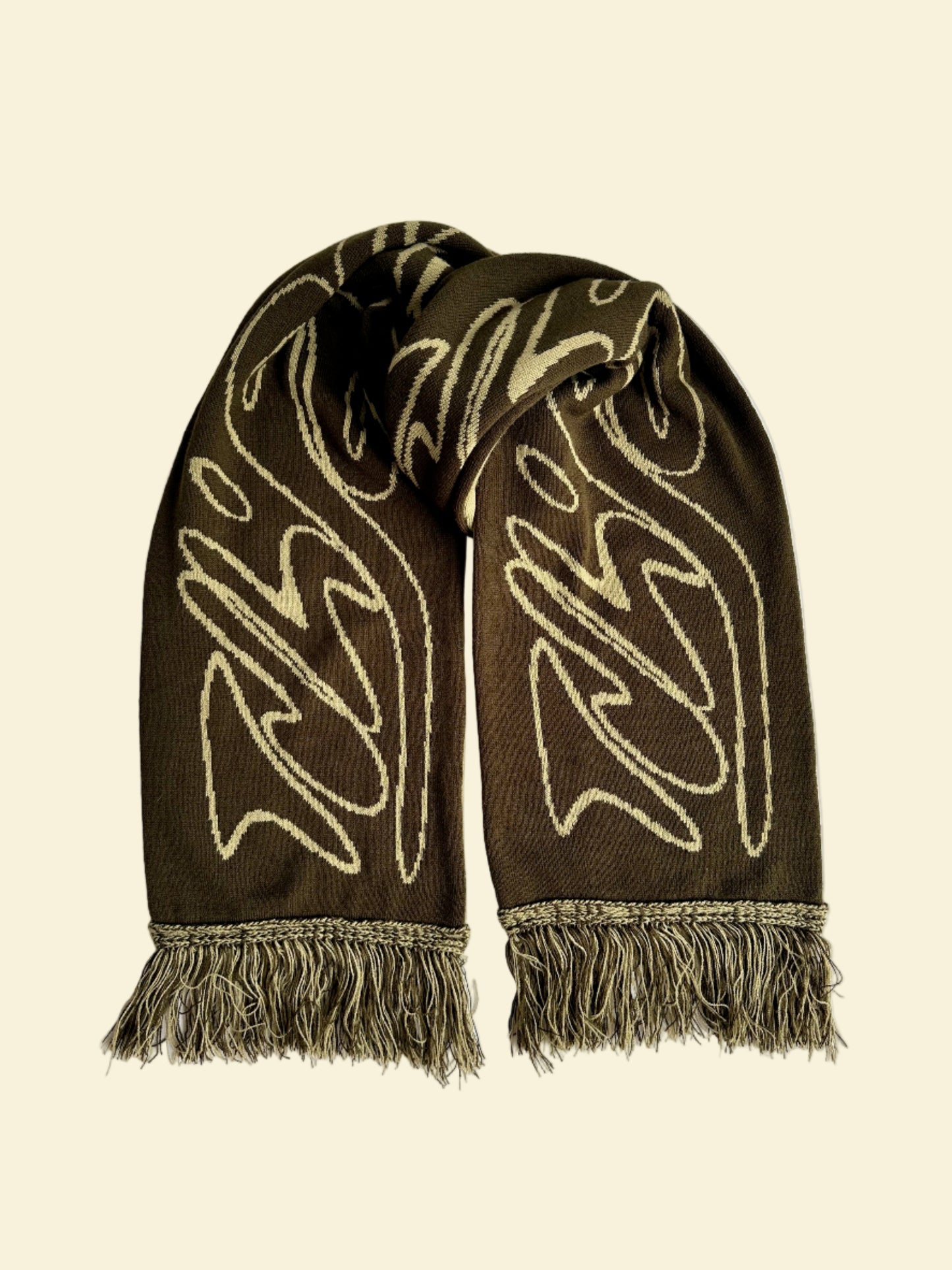 Trace Jacquard Knitted Scarf